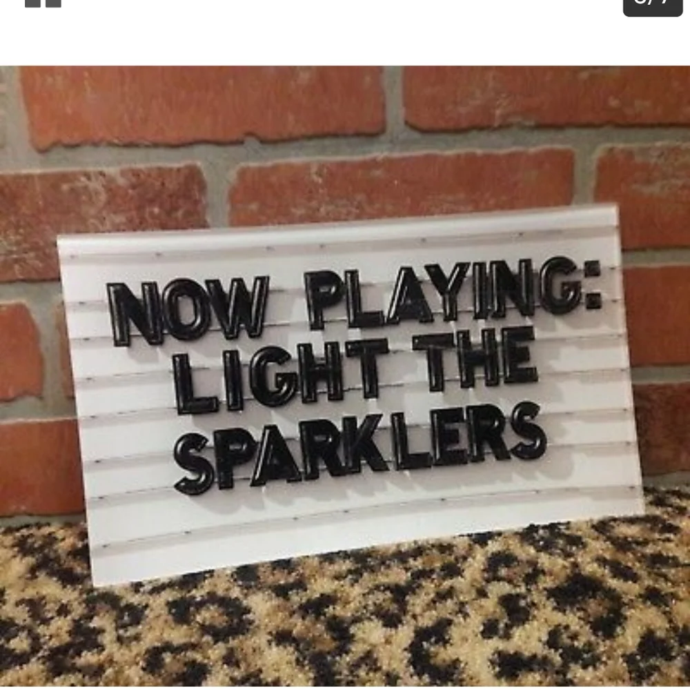 kate spade White & Black Marquee Letter Board Sign